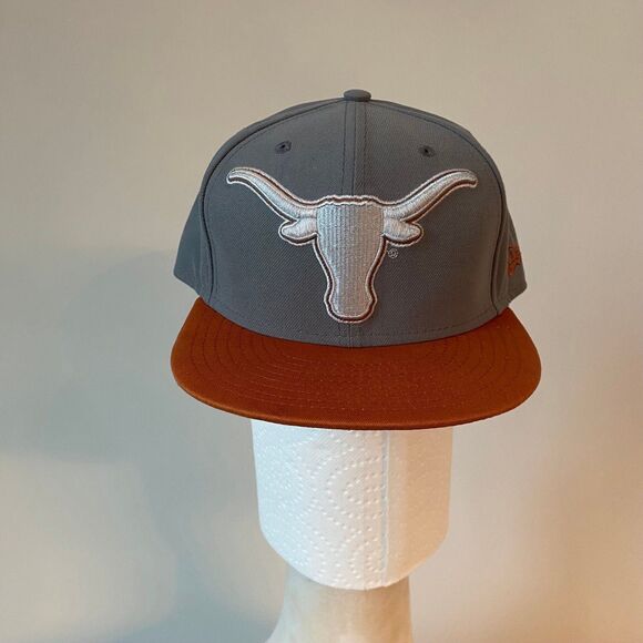 New Era Cap Hat Men’s Size 7 1/4” Color Gray Orange Texas Longhorns Fitted - Picture 12 of 12